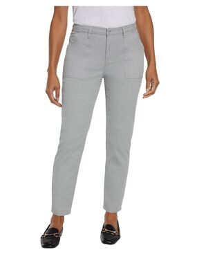 Women’s Lightweight Straight-Leg Jeans in gray.  Size 14. Net.